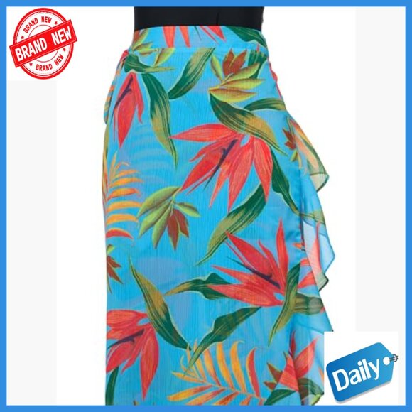 Large Polyester Sarong Coverup Multiway Skirt Dress Beachwear - Picture 3 of 3